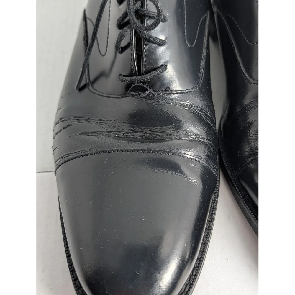 Cole Haan Men's 11.5M Black Leather Cap Toe Oxford Dress Shoes Nike Air